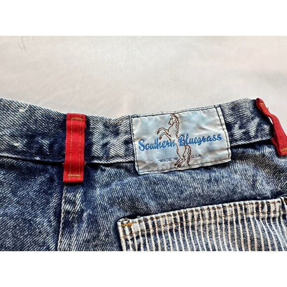 Vintage 80s Southern Bluegrass Acid Wash Tapered Mom Jeans - Size 15 - Picture 6 of 8